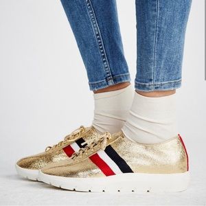 Jeffrey Campbell gold Get In Motion sneaker